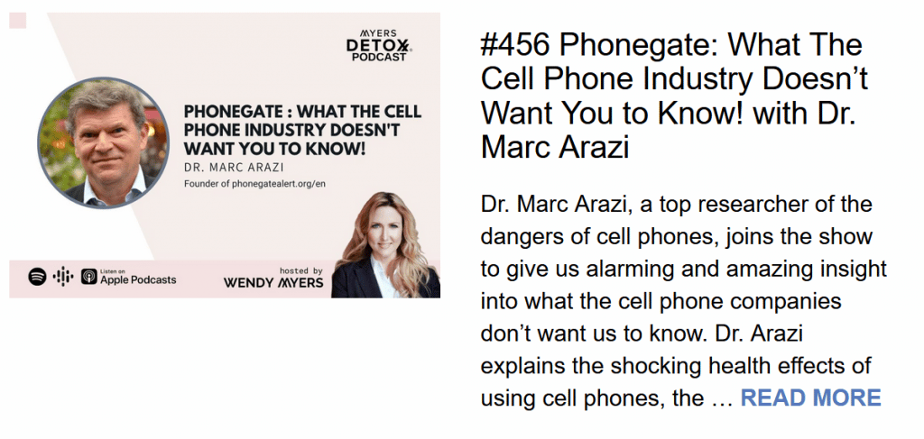 Listen audio and video podcast of Dr. Marc Arazi on MyersDetox